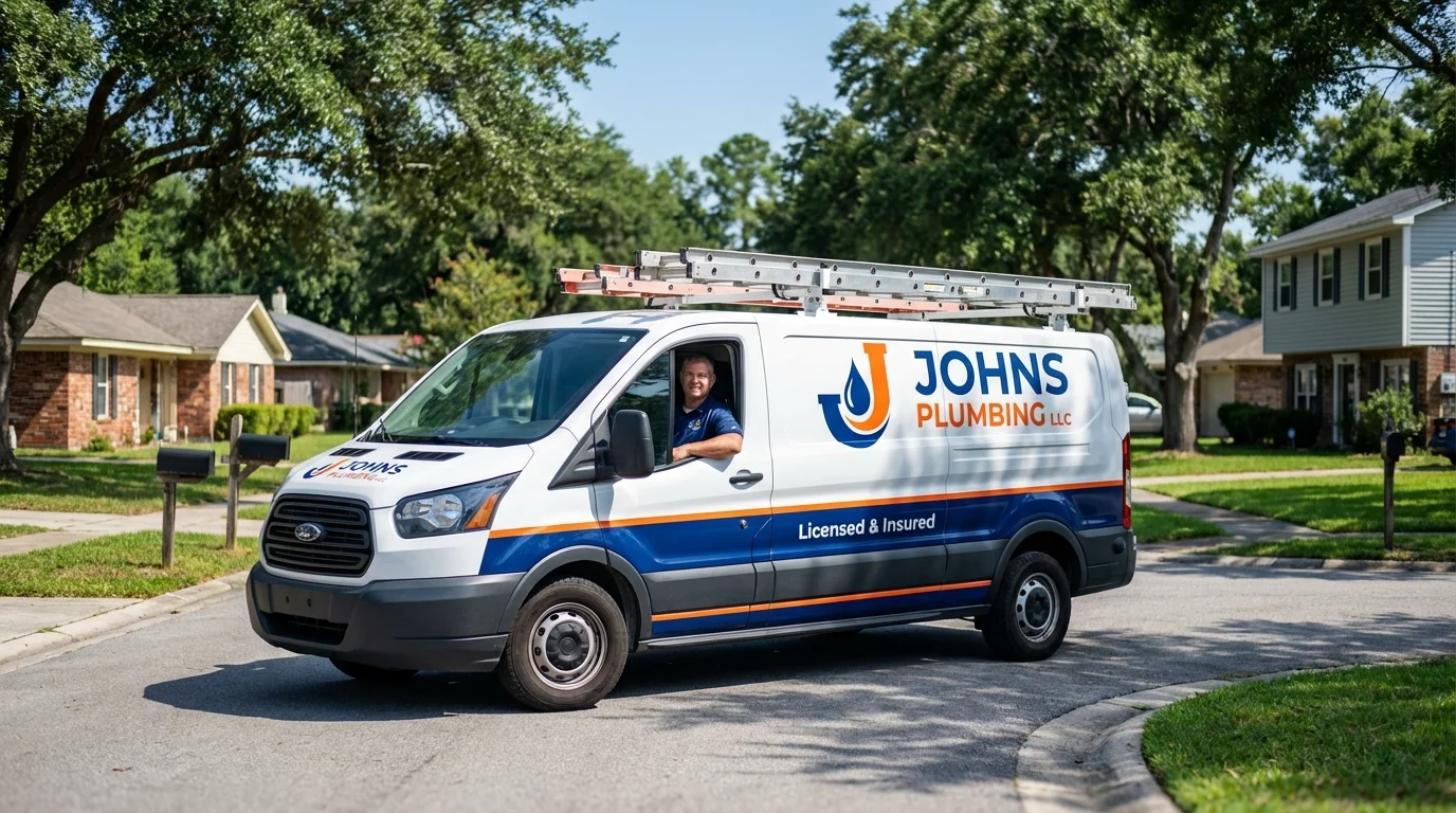 Johns Plumbing LLC service van in Sneedville, TN