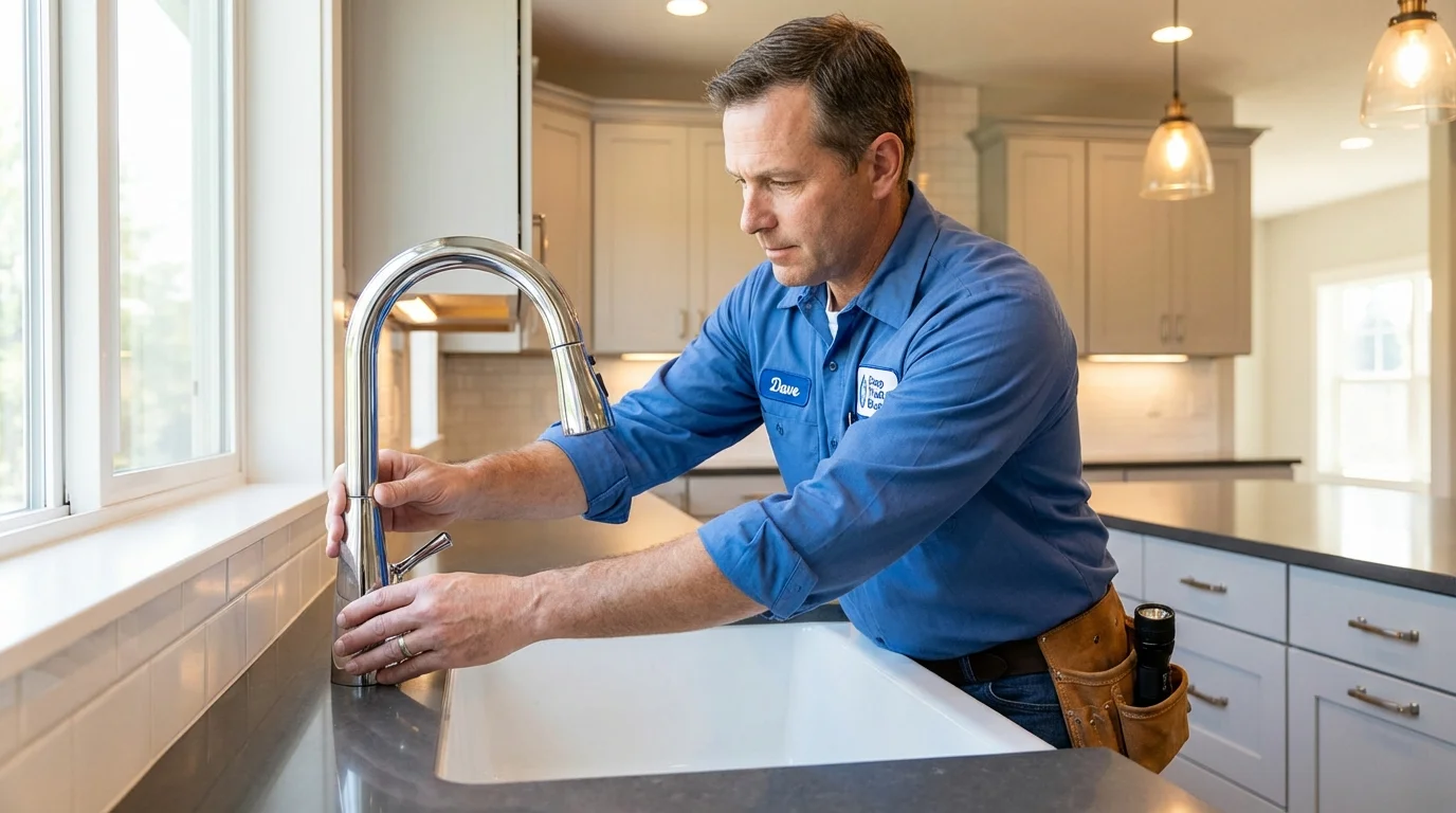 Kitchen faucet installation by Johns Plumbing LLC in Sneedville