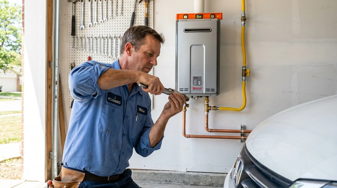 Tankless water heater installation by a Johns Plumbing LLC plumber in Sneedville